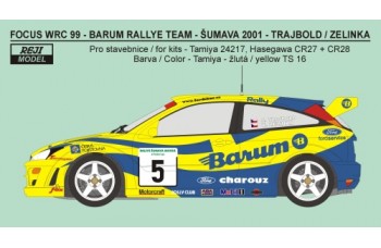 Decal – Ford Focus WRC  Barum rally team 2001 + 2002